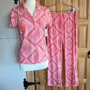 Ink + Ivy Short Sleeve Pajama Pant Set Medium NWT